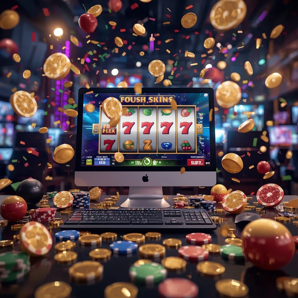 slot machines on the monitor PLAYWISE365 CASINO